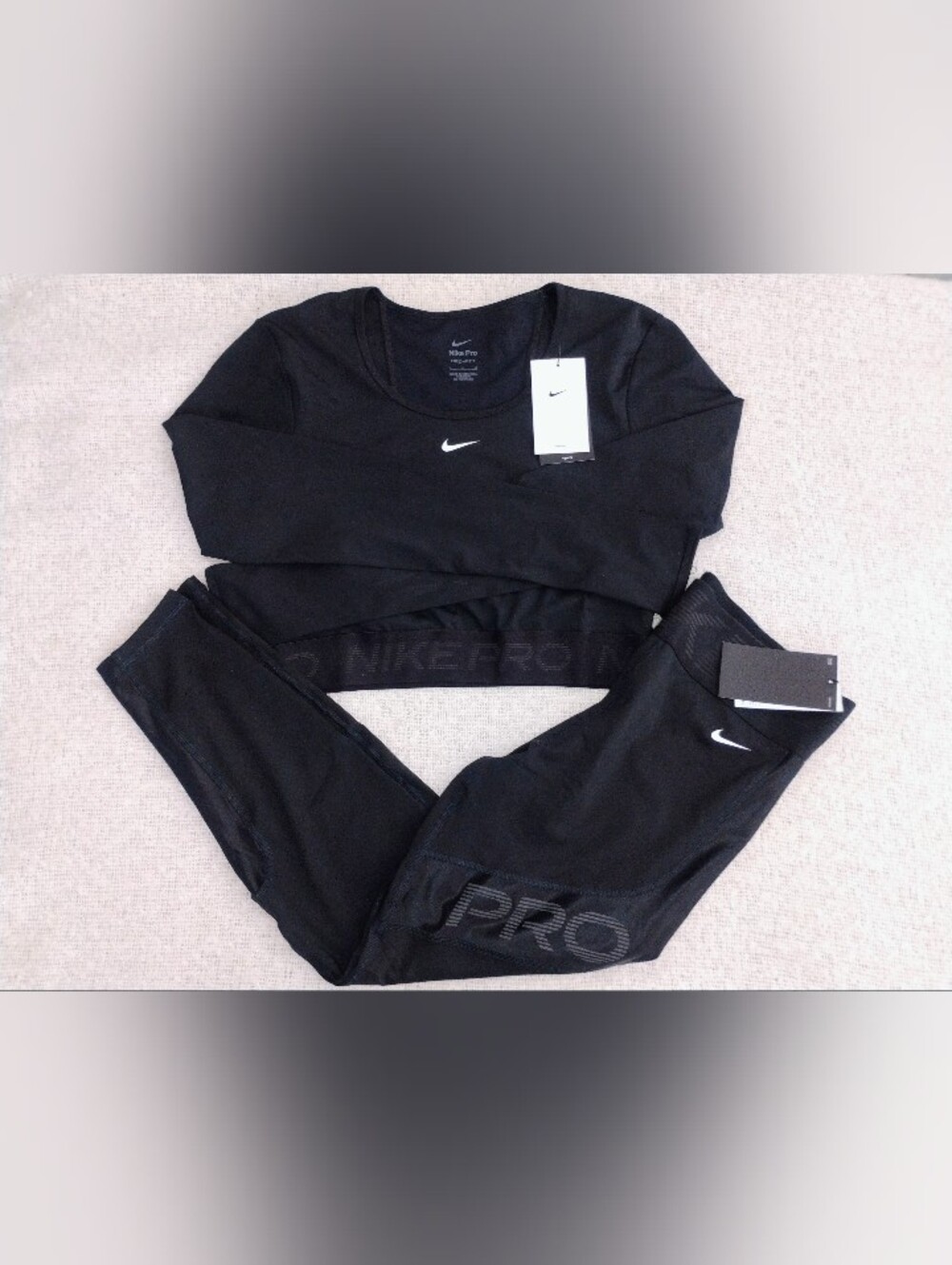Nike Pro Dri-FIT Black Athletic Set Size Large NWT